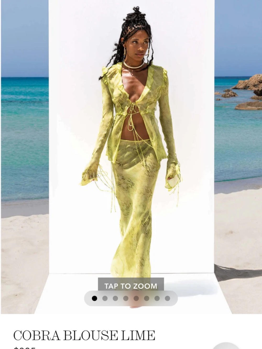 Cobra Blouse Lime blouse and skirt